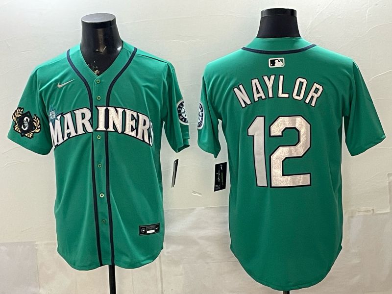 Men Seattle Mariners #12 Naylor Green Game 2026 Nike MLB Jersey style 09->seattle mariners->MLB Jersey